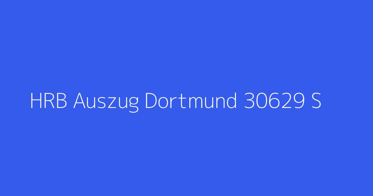 HRB Auszug Dortmund 30629 S & H Hausverwaltung UG Dortmund